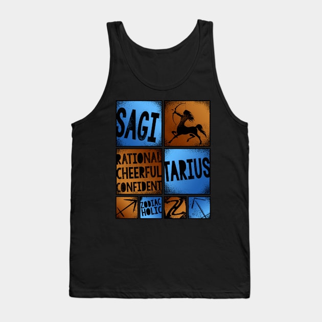 Zodiac SAGITARIUS Graffiti Box Series Tank Top by ZODIAC HOLIC